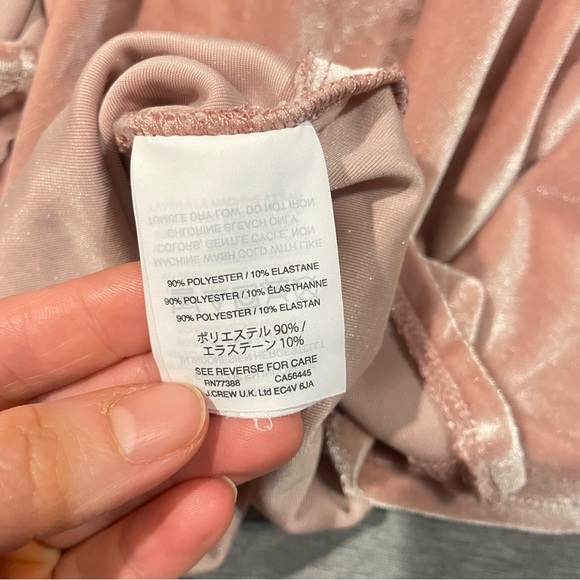 Madewell Light Pink Velvet Racerback Cami Top Medium Soft Shimmer Tank - Picture 6 of 6